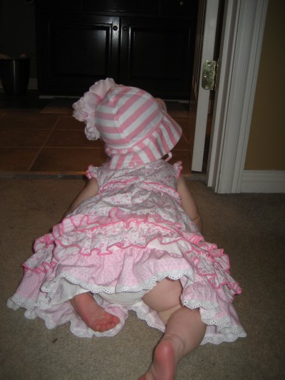 What's cuter than a bare baby butt? A ruffled one!